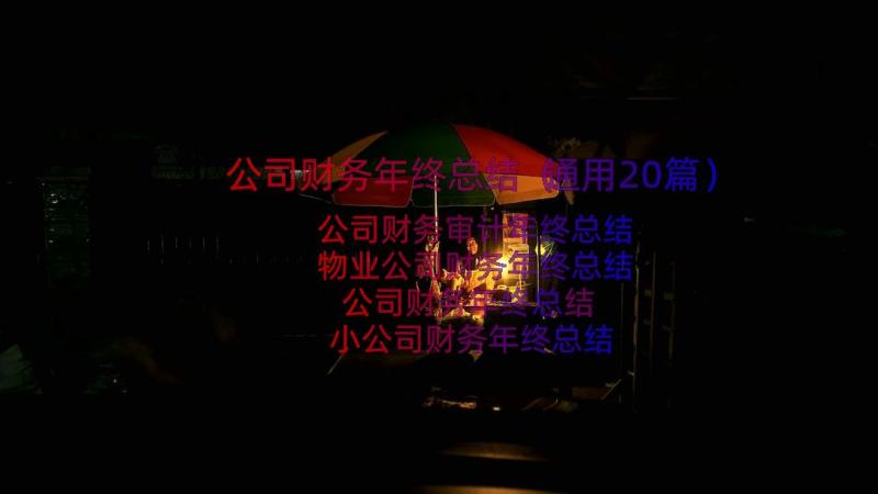 公司财务年终总结（通用20篇）