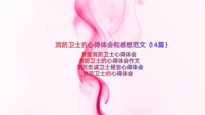 消防卫士的心得体会和感想范文（14篇）