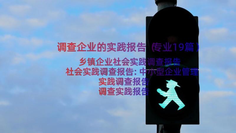 调查企业的实践报告（专业19篇）