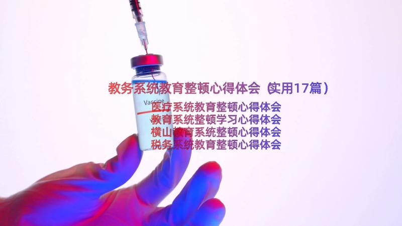 教务系统教育整顿心得体会（实用17篇）