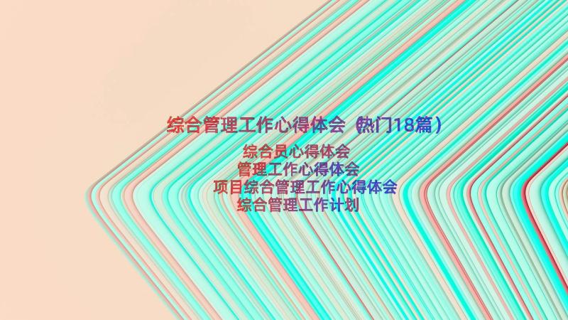 综合管理工作心得体会（热门18篇）