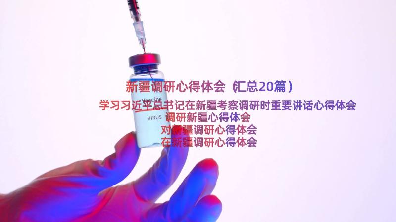 新疆调研心得体会（汇总20篇）