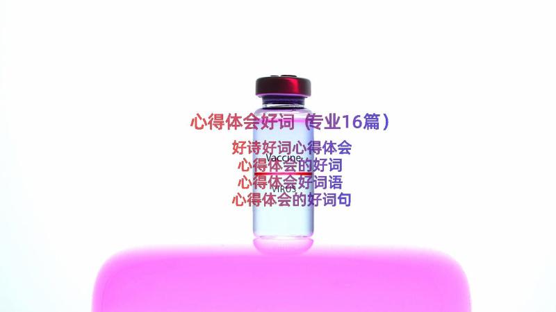 心得体会好词（专业16篇）