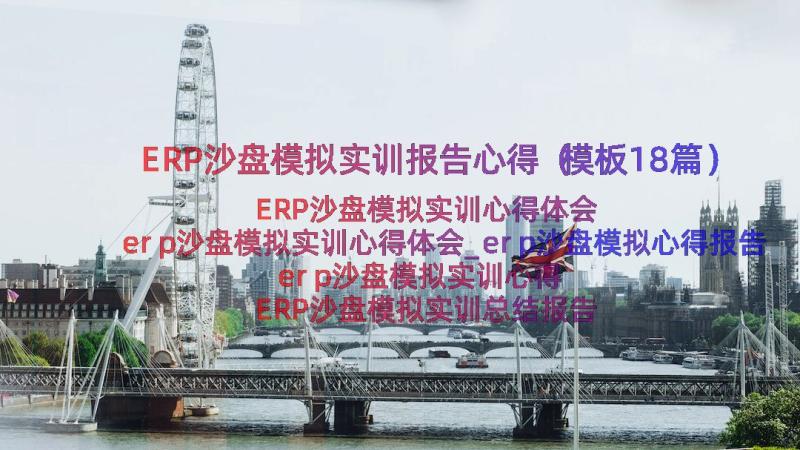 ERP沙盘模拟实训报告心得（模板18篇）