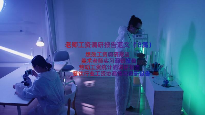 老师工资调研报告范文（18篇）