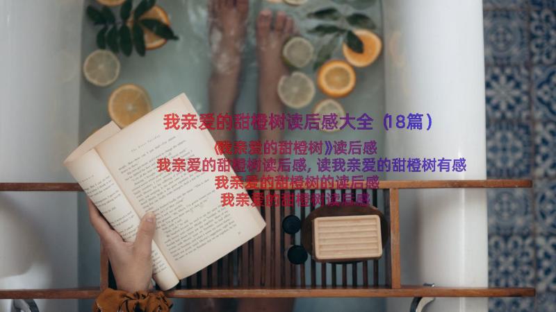 我亲爱的甜橙树读后感大全（18篇）