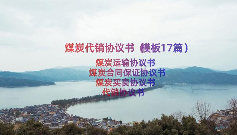 煤炭代销协议书（模板17篇）