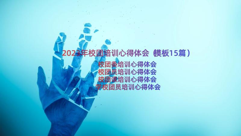 2023年校团培训心得体会（模板15篇）