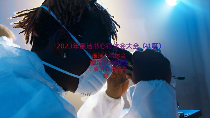 2023年廉洁书心得体会大全（21篇）