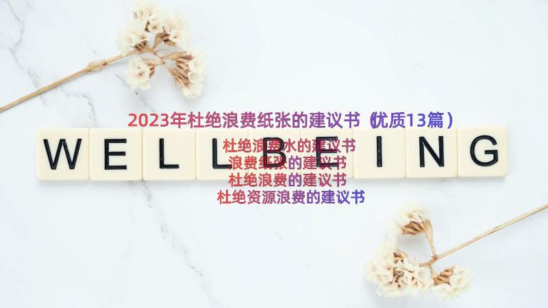 2023年杜绝浪费纸张的建议书（优质13篇）