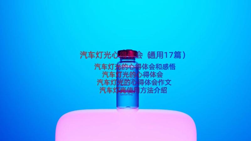 汽车灯光心得体会（通用17篇）