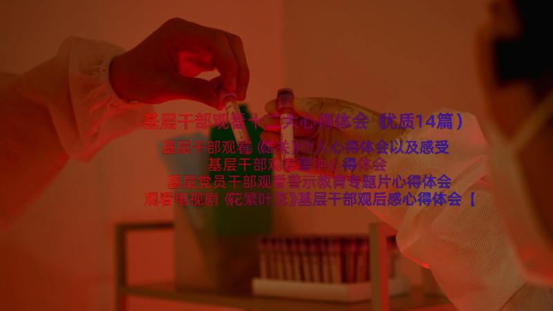 基层干部观看十二大心得体会（优质14篇）