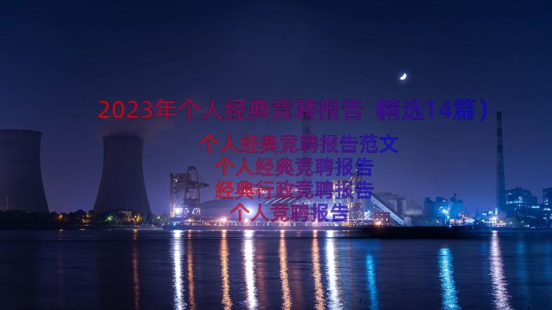 2023年个人经典竞聘报告（精选14篇）