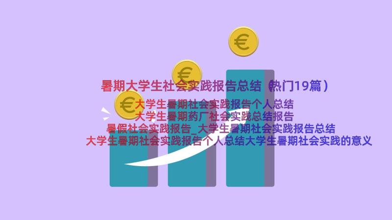 暑期大学生社会实践报告总结（热门19篇）