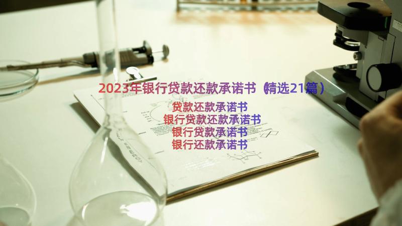 2023年银行贷款还款承诺书（精选21篇）