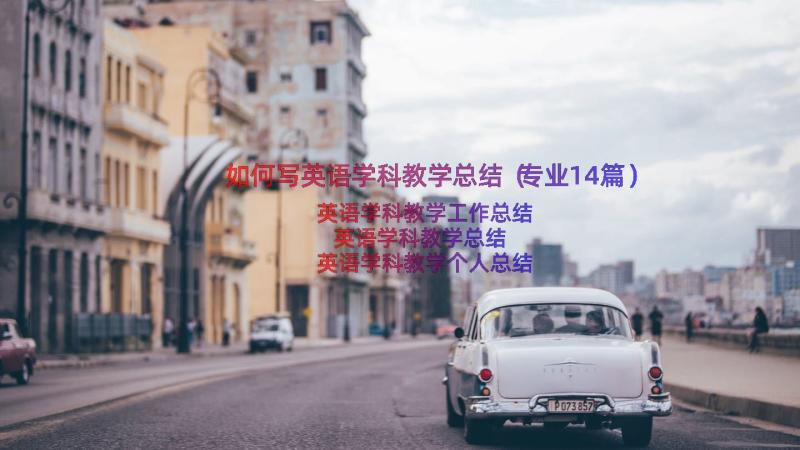 如何写英语学科教学总结（专业14篇）