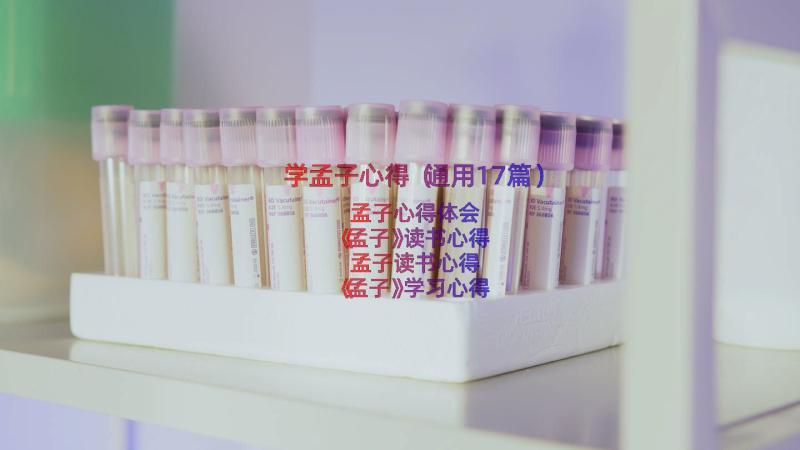 学孟子心得（通用17篇）