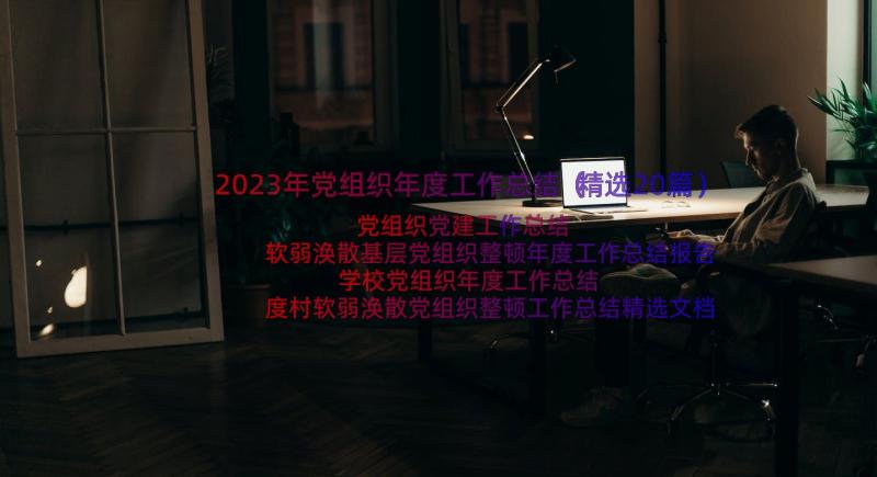 2023年党组织年度工作总结（精选20篇）