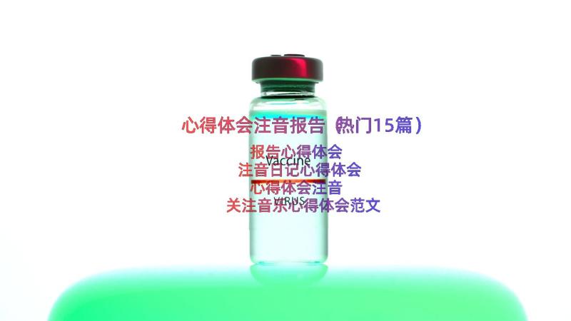 心得体会注音报告（热门15篇）