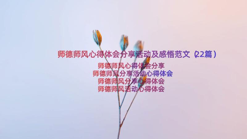 师德师风心得体会分享活动及感悟范文（22篇）