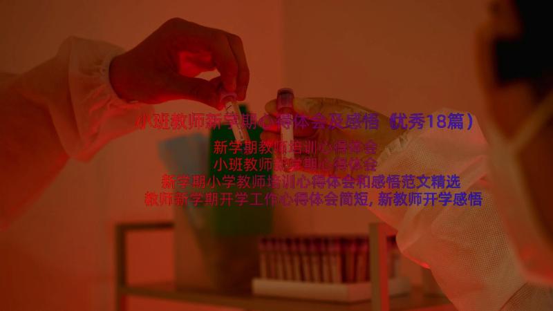 小班教师新学期心得体会及感悟（优秀18篇）