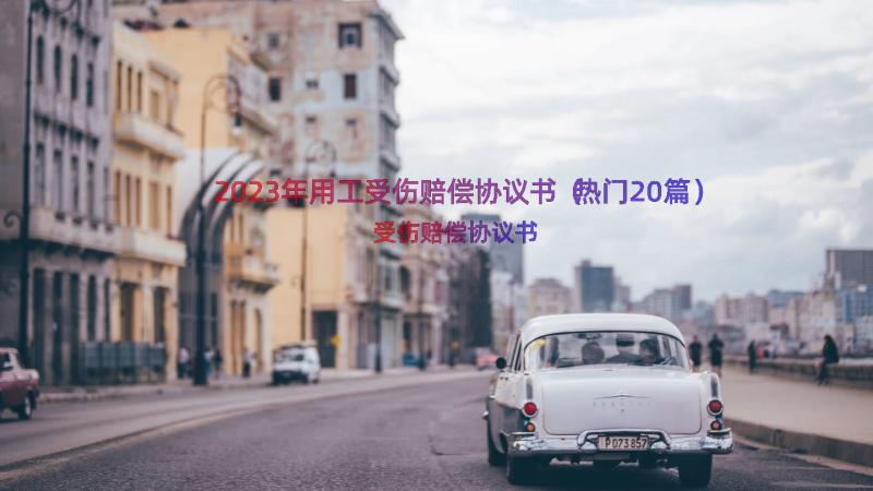 2023年用工受伤赔偿协议书（热门20篇）