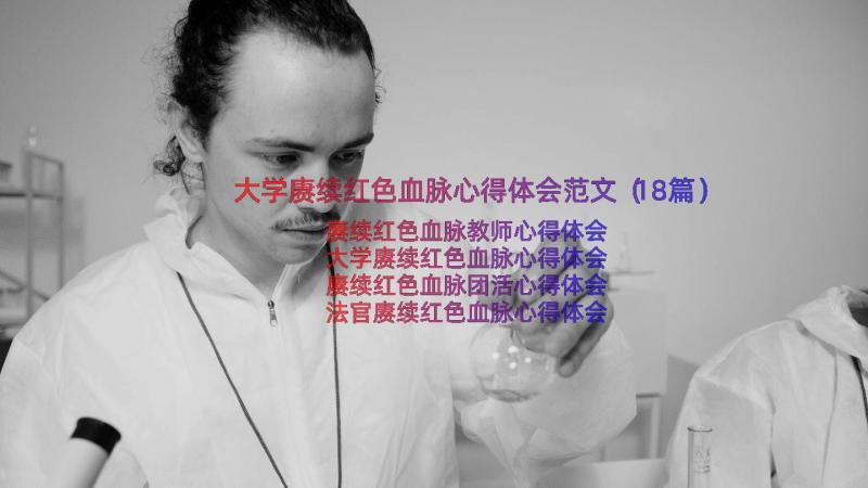 大学赓续红色血脉心得体会范文（18篇）