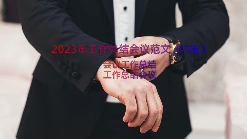 2023年工作总结会议范文（19篇）