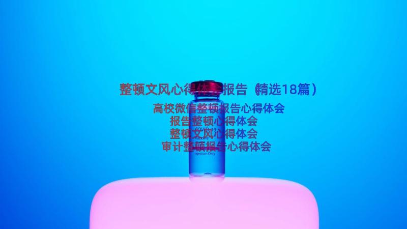 整顿文风心得体会报告（精选18篇）