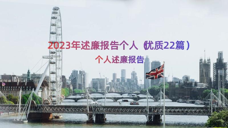 2023年述廉报告个人（优质22篇）