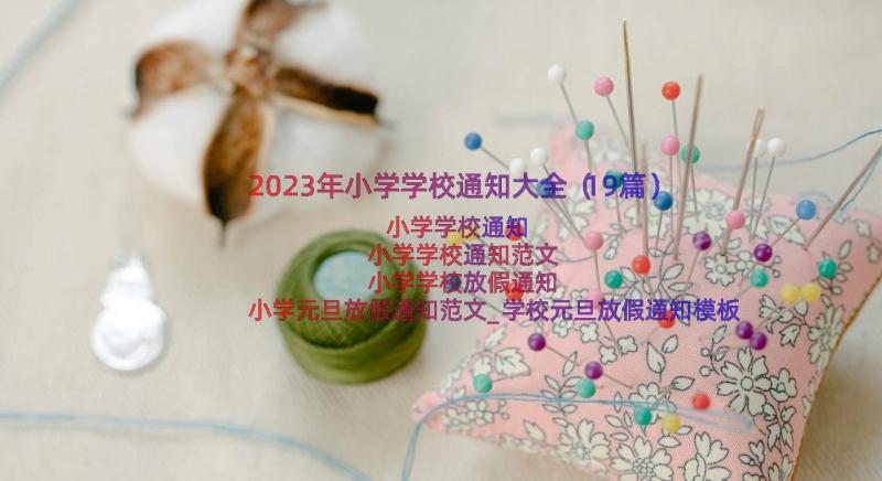 2023年小学学校通知大全（19篇）