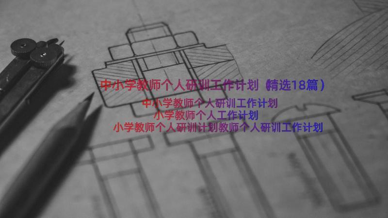 中小学教师个人研训工作计划（精选18篇）