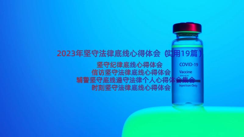 2023年坚守法律底线心得体会（实用19篇）