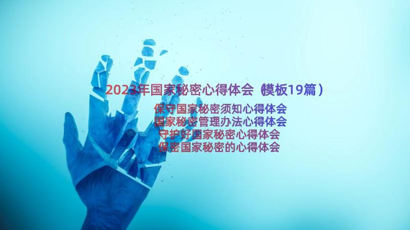 2023年国家秘密心得体会（模板19篇）