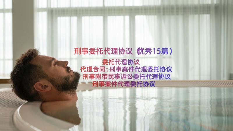 刑事委托代理协议（优秀15篇）