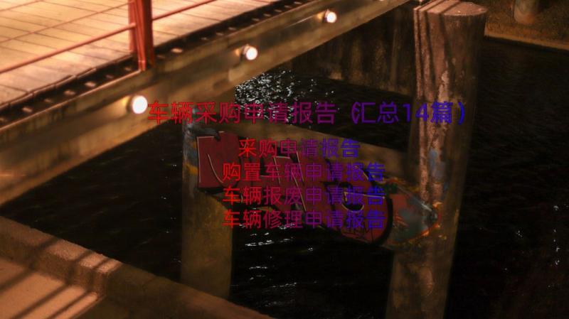 车辆采购申请报告（汇总14篇）