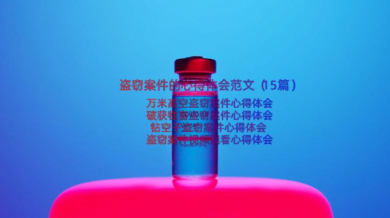 盗窃案件的心得体会范文（15篇）