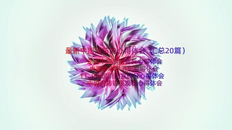 最新中国消防的心得体会（汇总20篇）