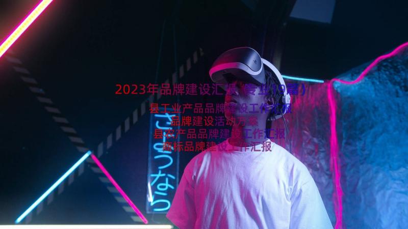 2023年品牌建设汇报（专业19篇）