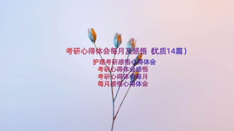 考研心得体会每月及感悟（优质14篇）