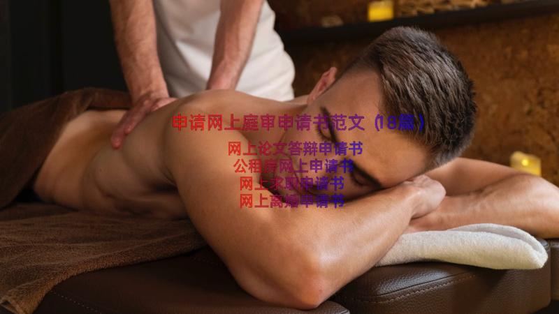 申请网上庭审申请书范文（18篇）