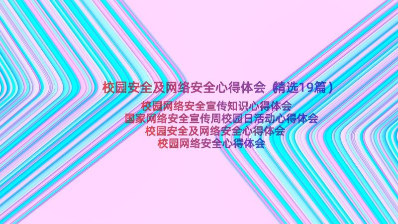 校园安全及网络安全心得体会（精选19篇）