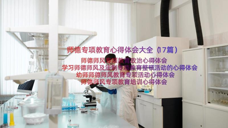 师德专项教育心得体会大全（17篇）