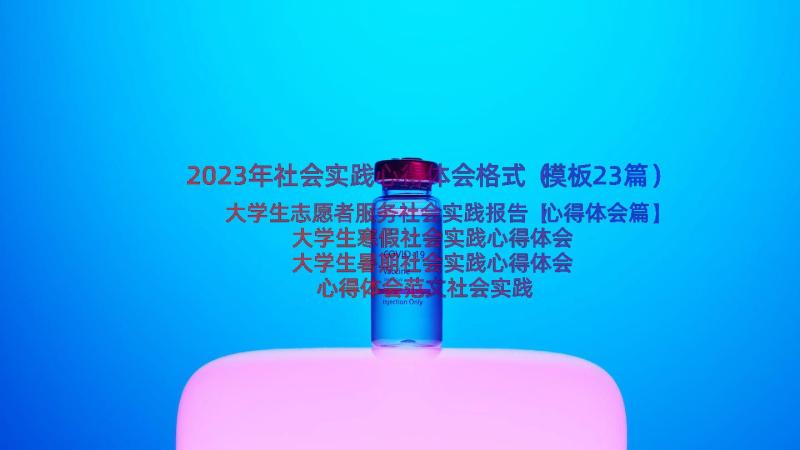 2023年社会实践心得体会格式（模板23篇）