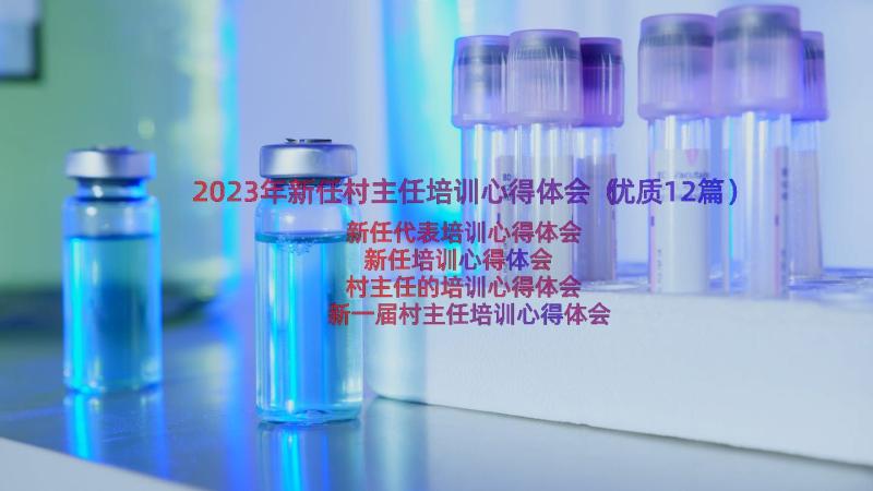 2023年新任村主任培训心得体会（优质12篇）