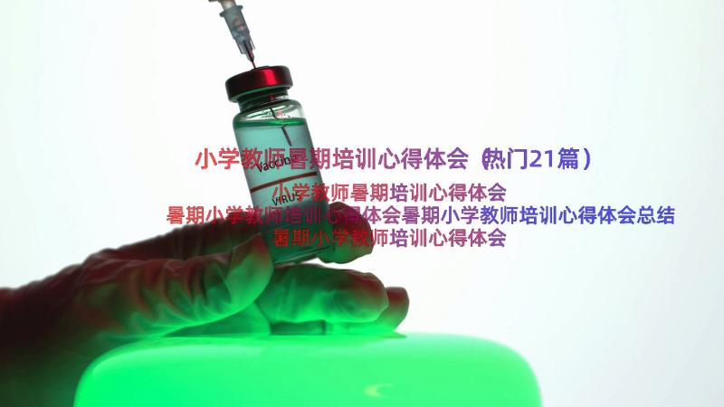 小学教师暑期培训心得体会（热门21篇）