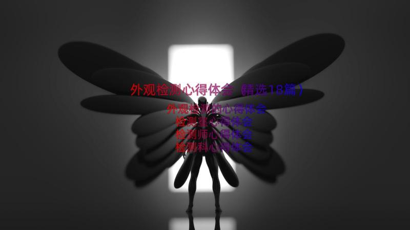 外观检测心得体会（精选18篇）