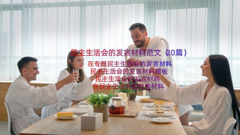 民主生活会的发言材料范文（20篇）