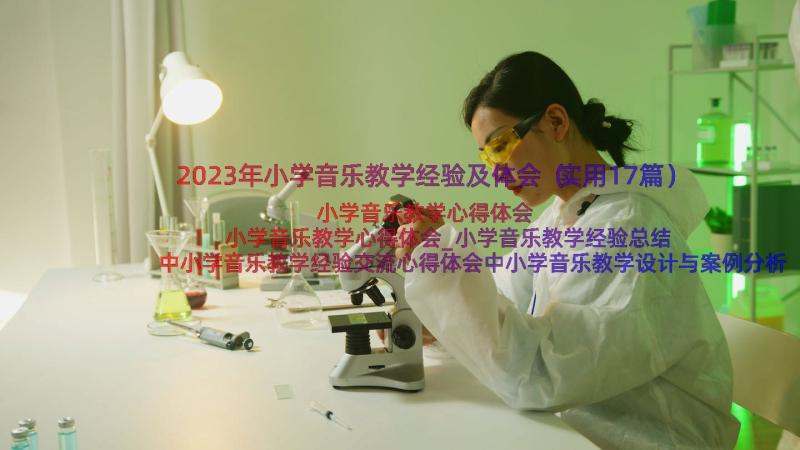 2023年小学音乐教学经验及体会（实用17篇）