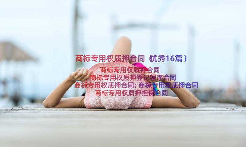 商标专用权质押合同（优秀16篇）